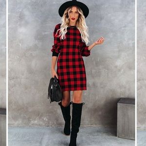 VICI Rochester Gingham Sweater Dress